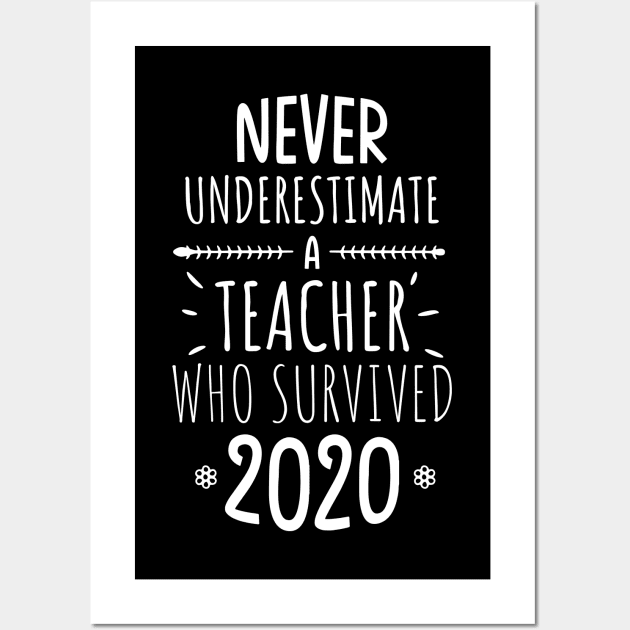 Never Underestimate a Teacher Who Survived 2020 Wall Art by BoundlessWorks